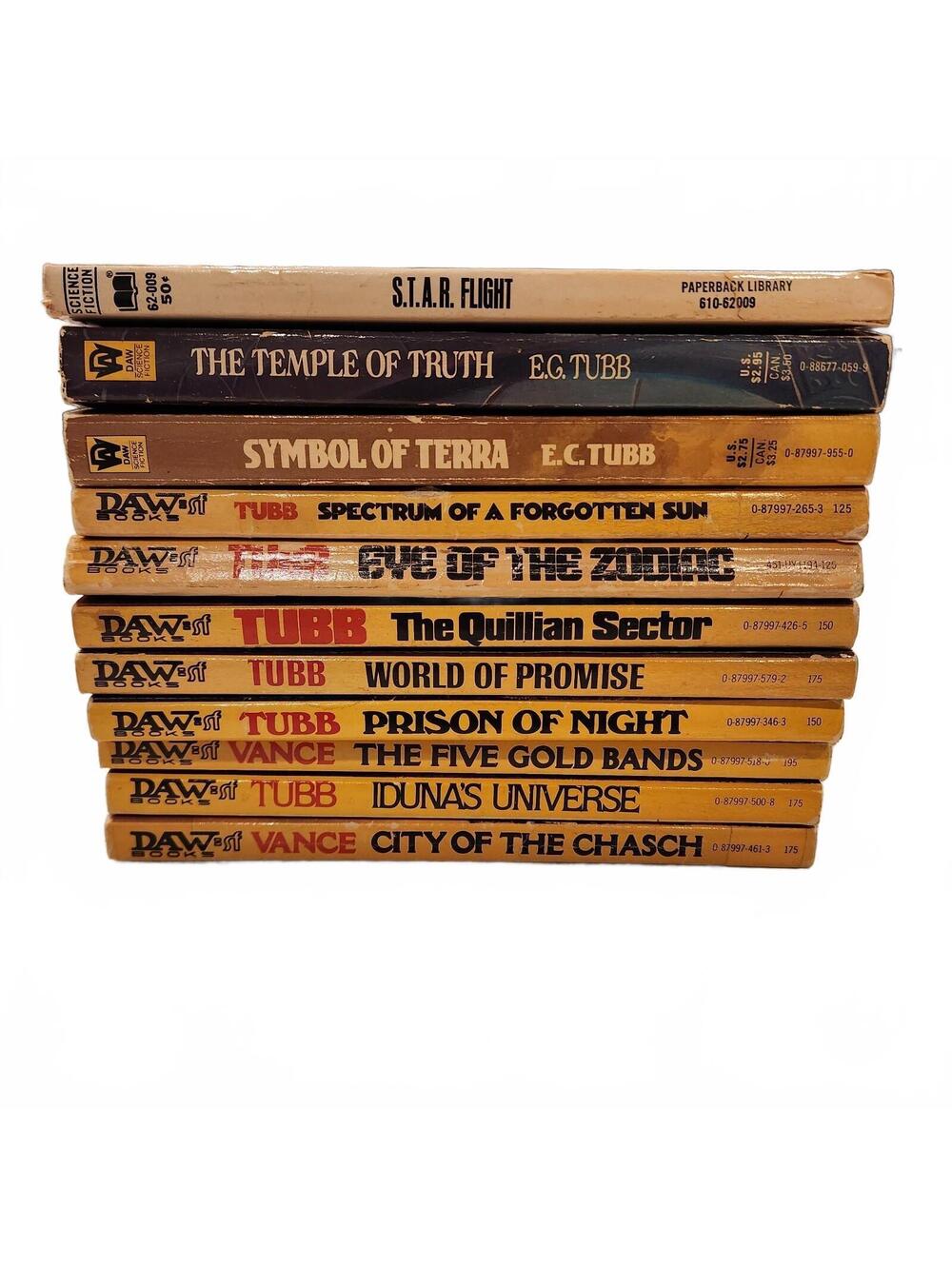 Lot Of 10 E. C. Tubby Dumarest Of Terra Jack Vance Five Gold Bands Vintage 1970s